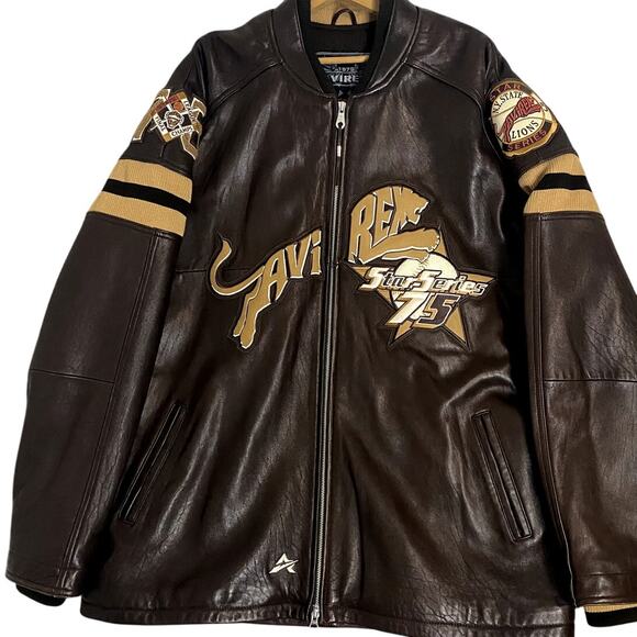 Avirex Vintage Leather Bomber Jacket Men 4XL Brown Star Series 75 New York Lions - Picture 3 of 16